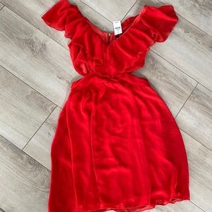 NWT Wetseal Red Side Cutout Dress